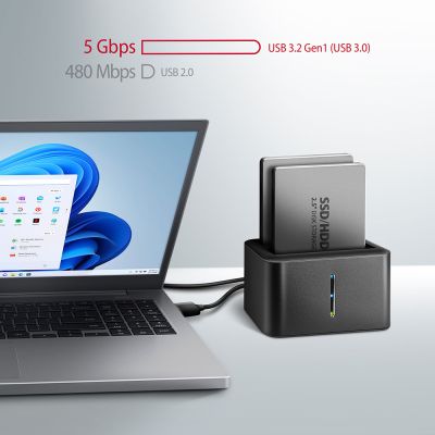 ADSA-D25 SuperSpeed USB DUAL 2.5" SSD/HDD MINI dock