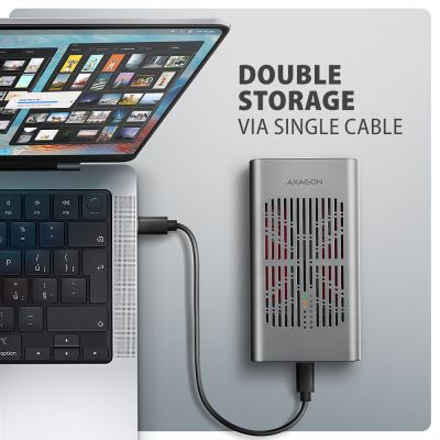 EEM2-20GD USB-C 20Gbps Dual M.2 NVMe SSD CLONE MASTER Enclosure