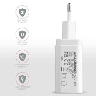ACU-5V3 2.1A + 1A wall charger