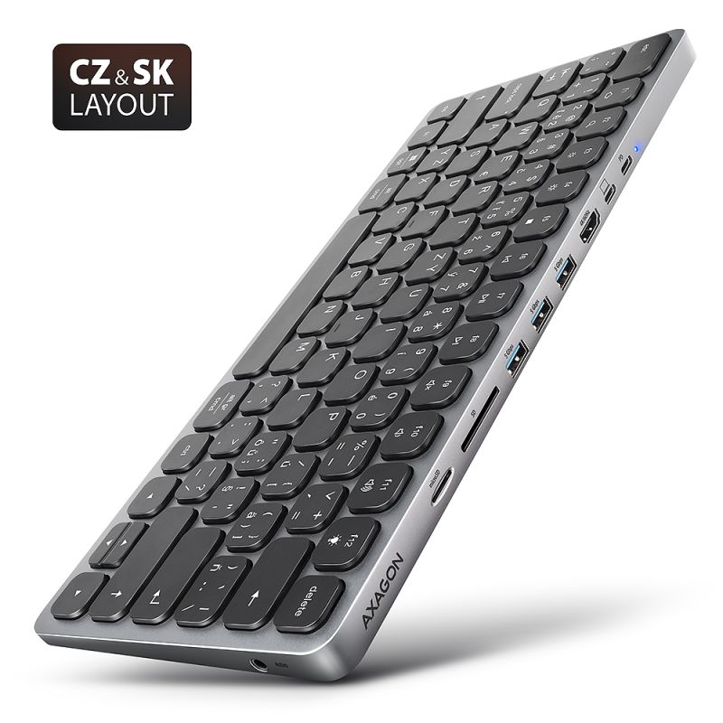 Produkt HMC-KB-CS USB-C 5 Gbps KEYBOARD (CZ&SK) 9in1 hub Obrázek