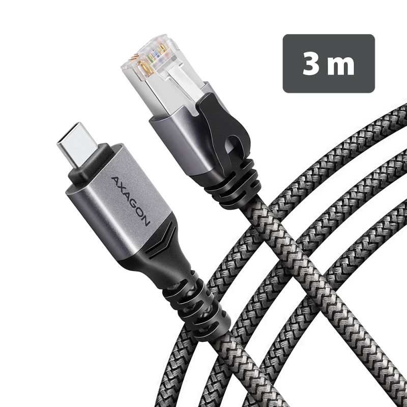Produkt ADE-CM30 USB-C Gigabit Ethernet adaptér s integrovaným síťovým CAT6 kabelem RJ-45 (3 m) Obrázek