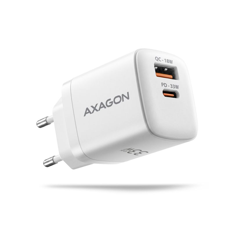 Product ACU-PQ33W GaN wall charger 33W, USB-A + USB-C, for phones and tablets Image