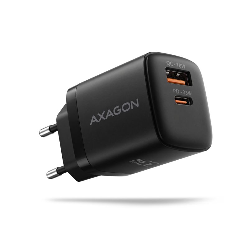 Product ACU-PQ33 GaN wall charger 33W, USB-A + USB-C, for phones and tablets Image