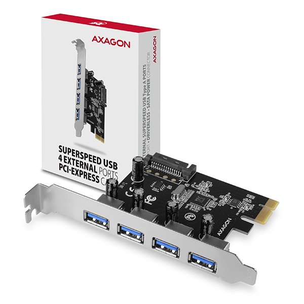 PCEU-430VL PCIe řadič 4x externí SuperSpeed USB