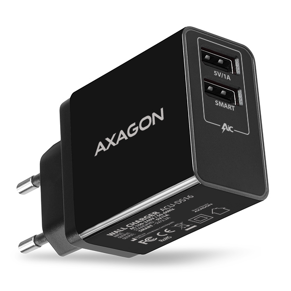 ACU-DS16 5V/2.2A + 5V/1A SMART wall charger