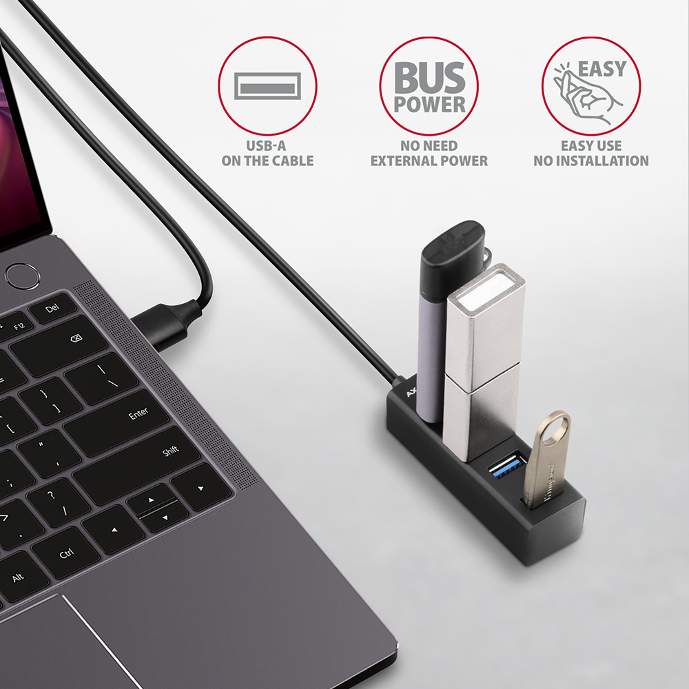 HUE M1AL SuperSpeed USB A MINI Hub Axagon hue-m1al-superspeed-usb-a-mini-hub-axagon