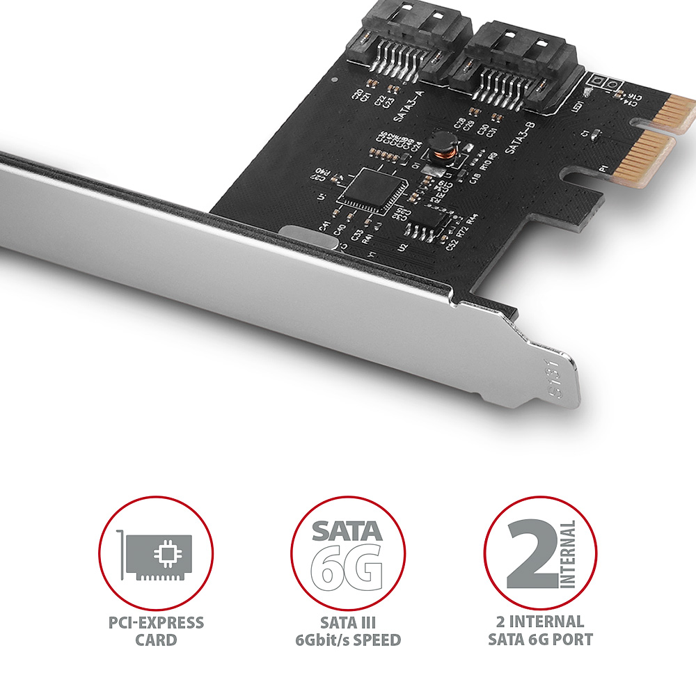 PCES-SA2N PCIe řadič 2x SATA 6G