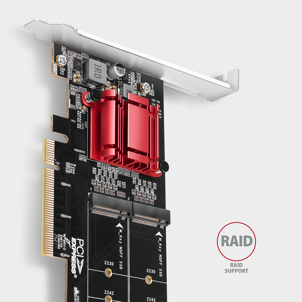 PCEM2-ND PCIe 2x NVMe M.2 adapter