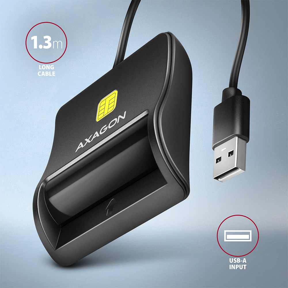 CRE-SM3N USB-A Smart card FlatReader čtečka