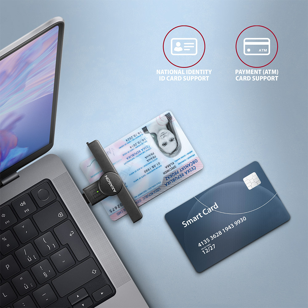 CRE-SMP1C USB-C Smart card PocketReader čtečka