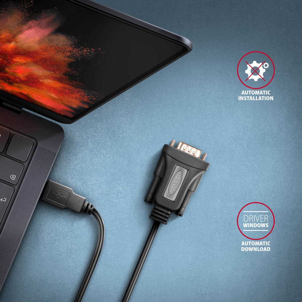 ADS1PQN USB > SERIAL ADVANCED active adapter Axagon